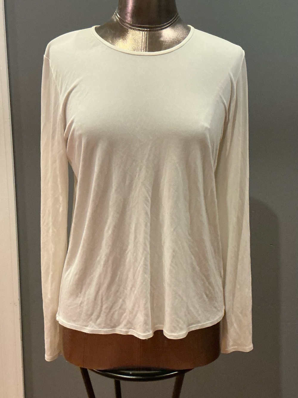 Eileen Fisher Ivory 100% Silk Top